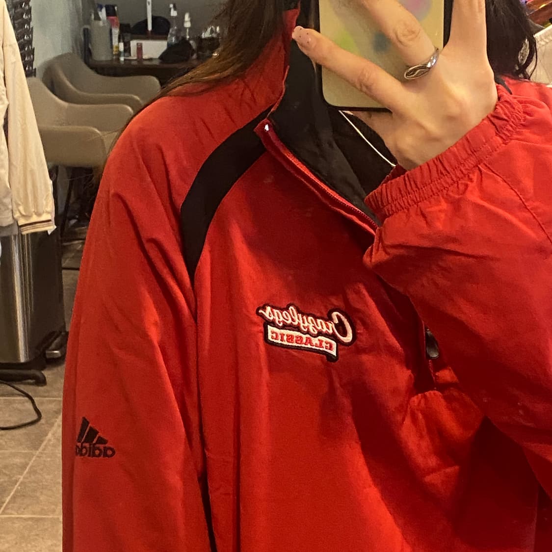 [NO.9] Adidas 레드 반집업 바람막이 상품이미지3