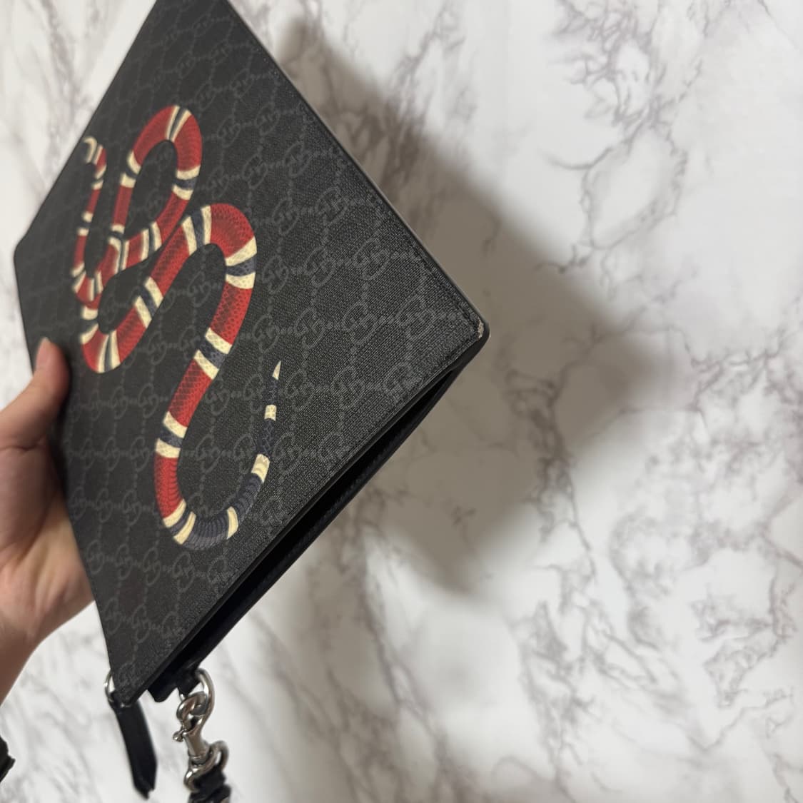 [OS] 구찌 스네이크 클러치 블랙 상품이미지4