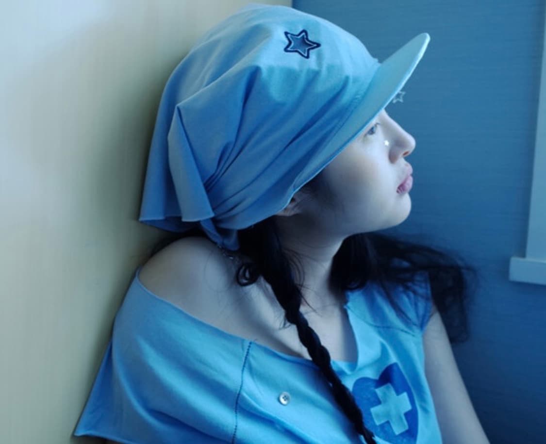 bandana cap (sky blue)  상품이미지2