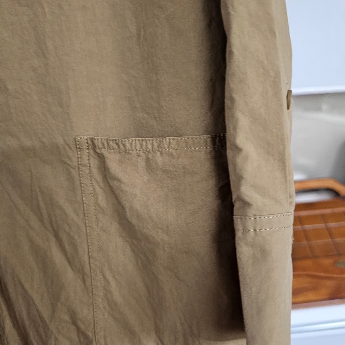 66~77/COS 코스 여성 코튼 롱 트렌치 코트 (카멜/베이지) 상품이미지9