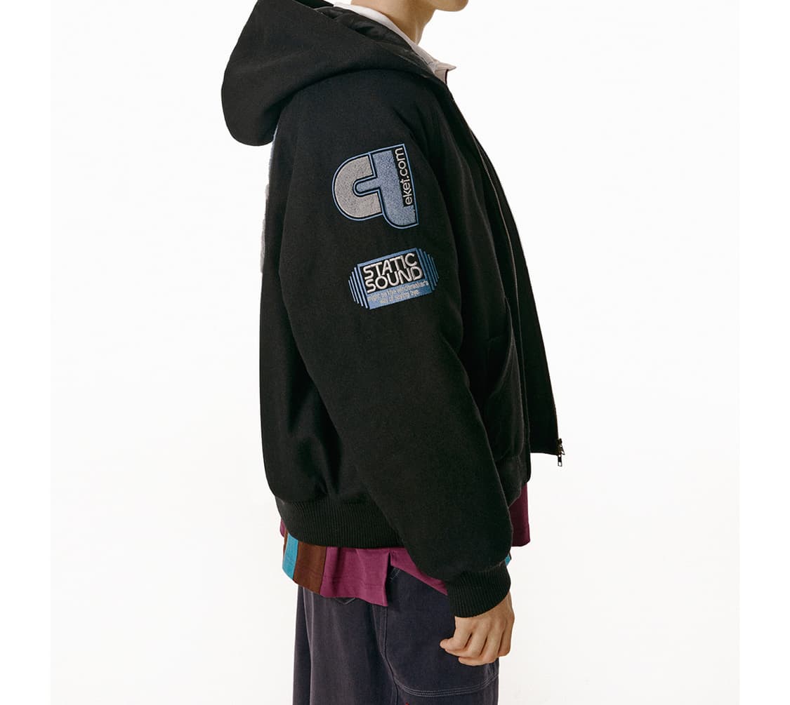 테켓 Teket Static Sound 후드 코트 블랙 상품이미지4