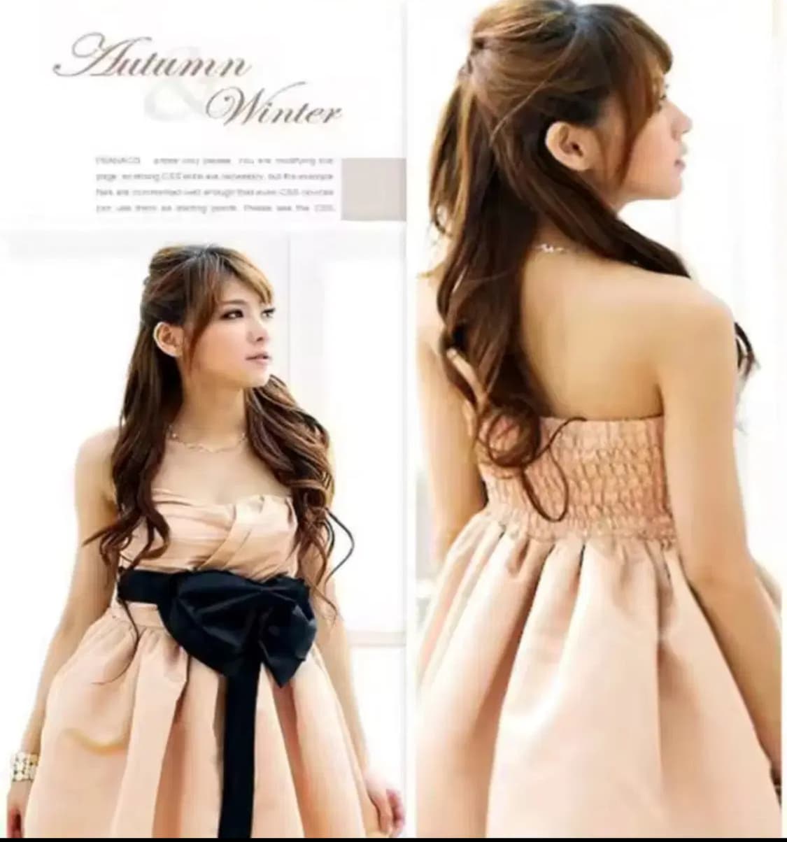 빈티지 핑크 리본 원피스 대장템 히메갸루 로걀 긱시크 핀터깔 모리걸 라떼 상품이미지1