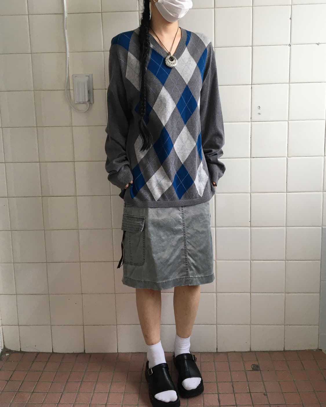 argyle pattern knit 상품이미지5