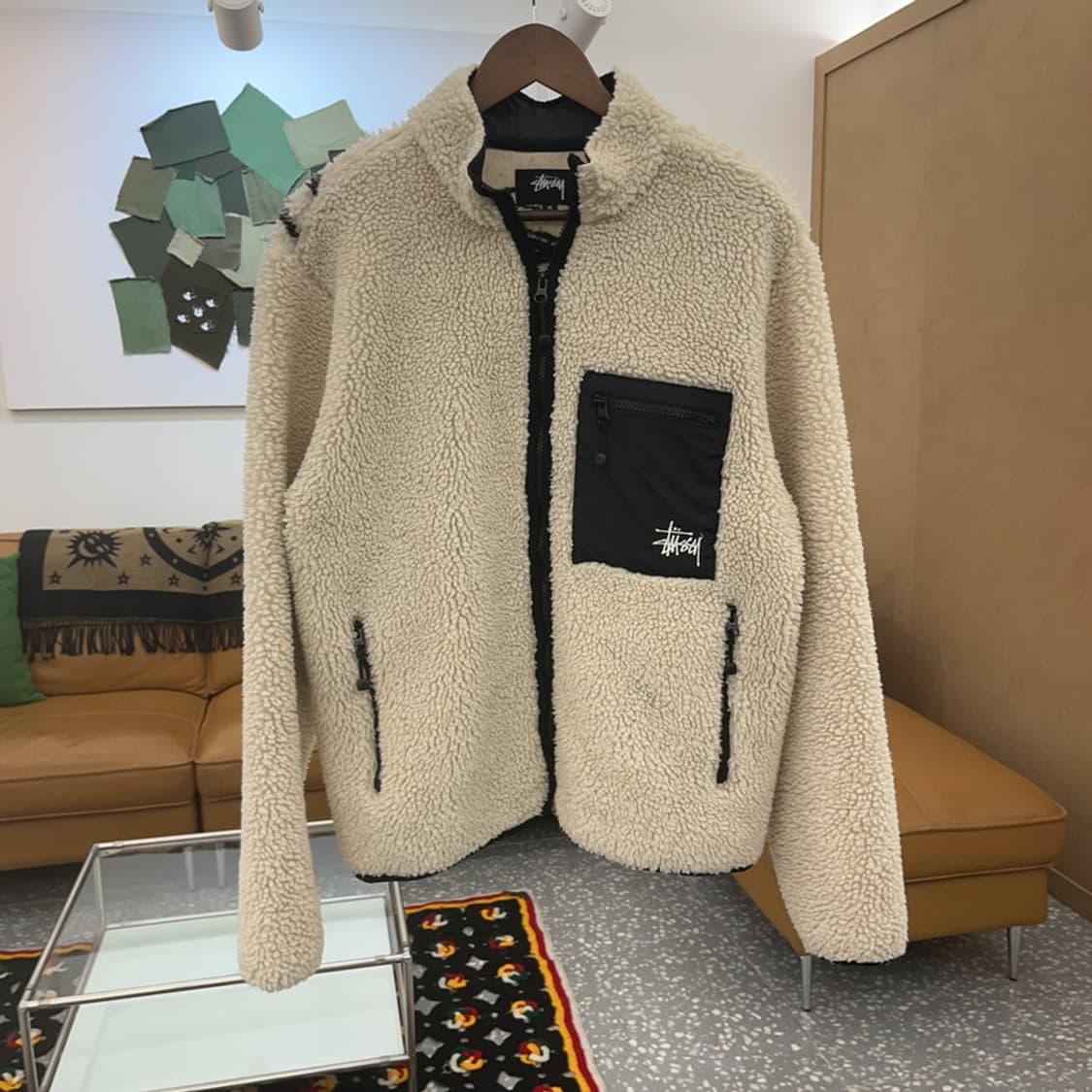스투시 비너스 자카드 쉐르파 플리스 자켓 M C06921 상품이미지3