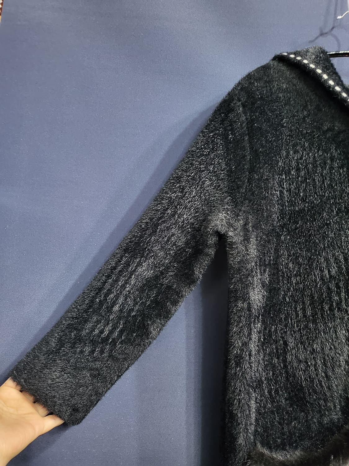 포켓밍크 퍼 후드자켓 가디건 상품이미지3