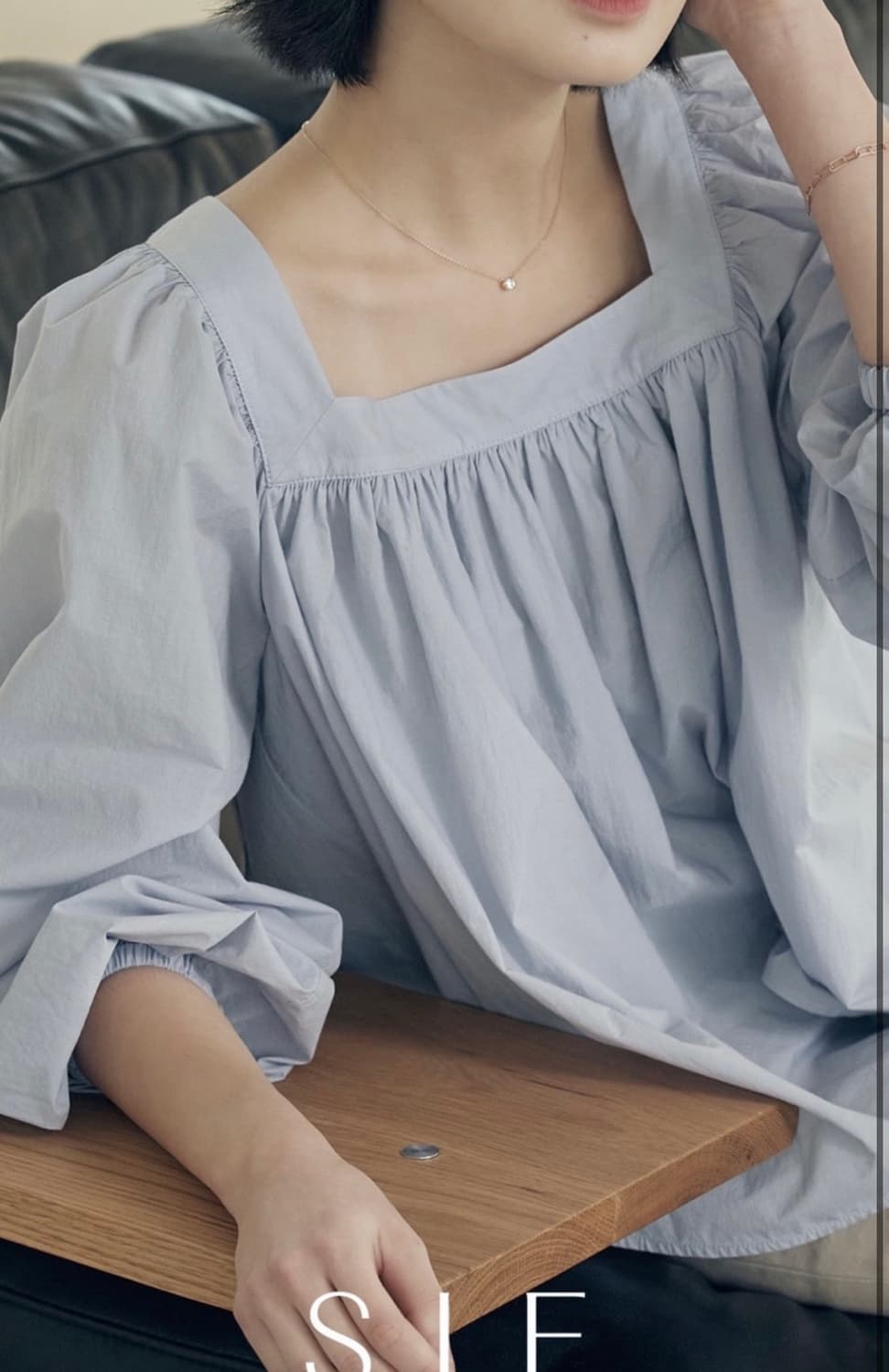 시에 러플 코튼 블라우스 상품이미지2