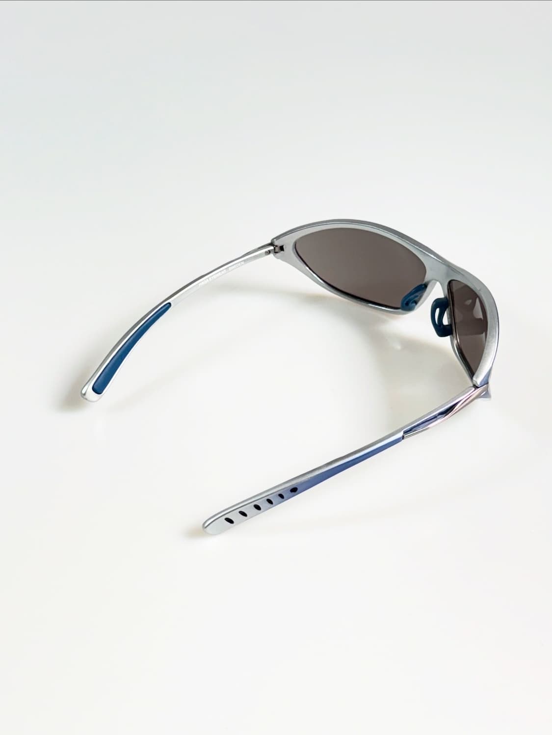 90s HAGA EYEWEAR 실버 블루 스퀘어 빈티지 선글라스 상품이미지5