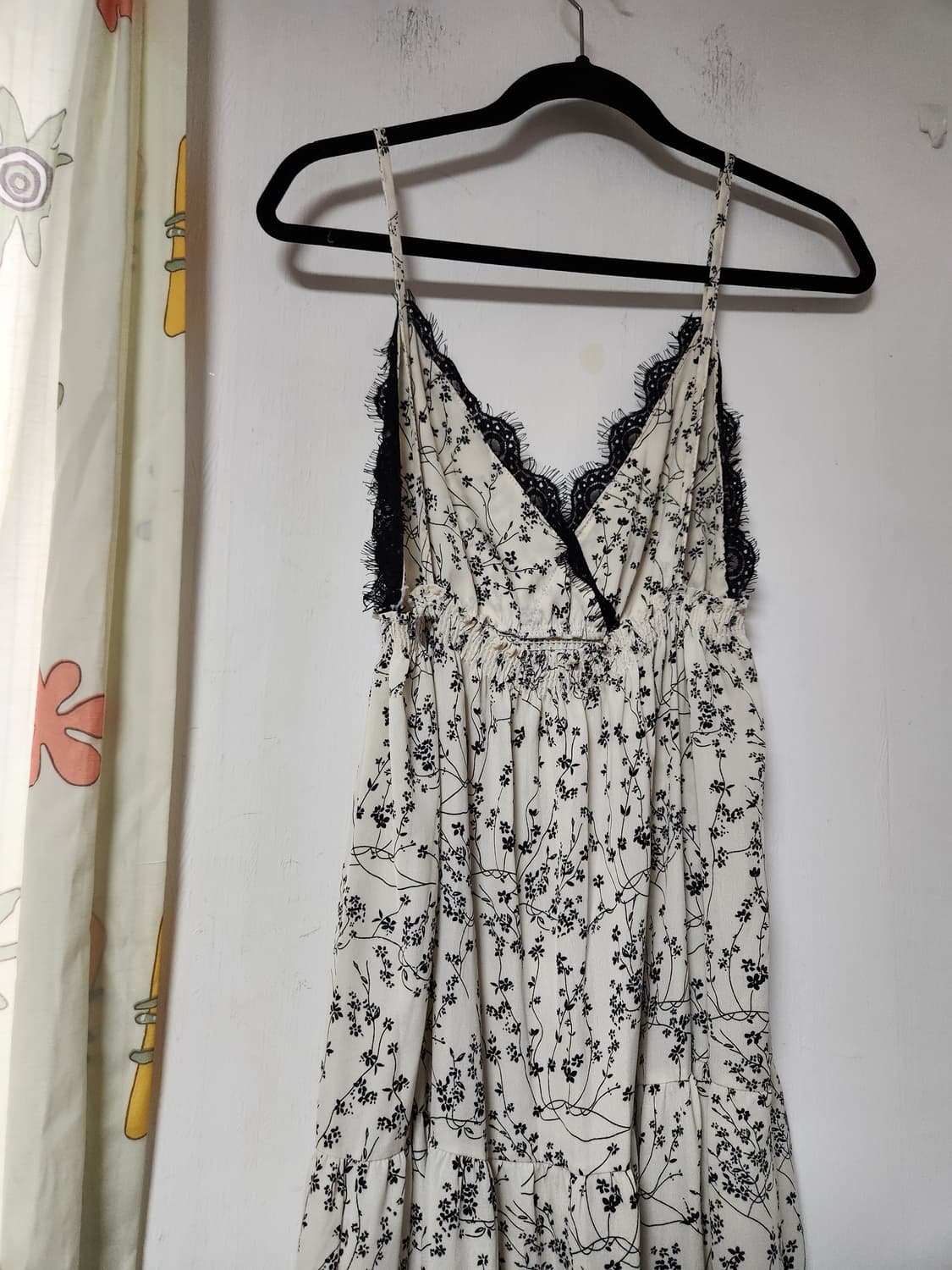 아이보리 플라워 롱 뷔스티에 원피스 F 상품이미지3