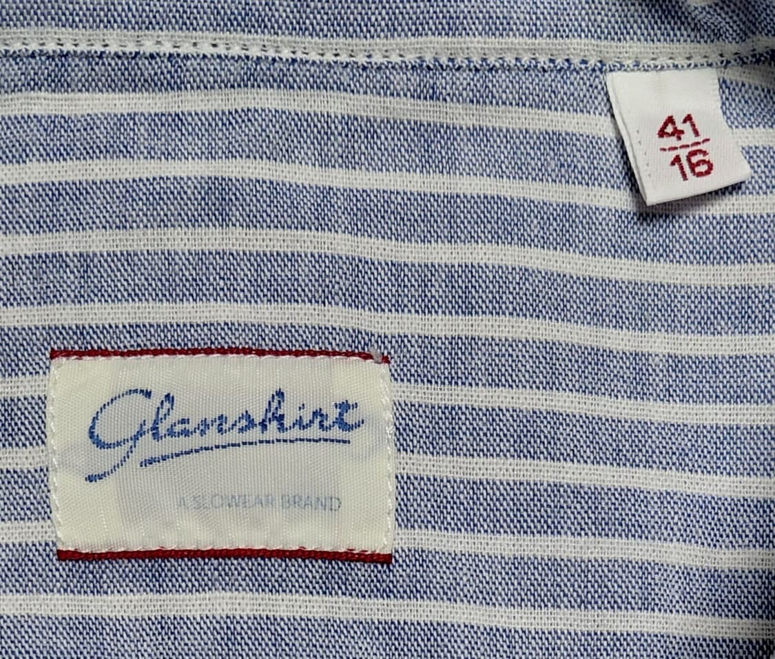 [41/105] 슬로우웨어 Glanshirt 코튼 린넨 스트라이프 셔츠 상품이미지5