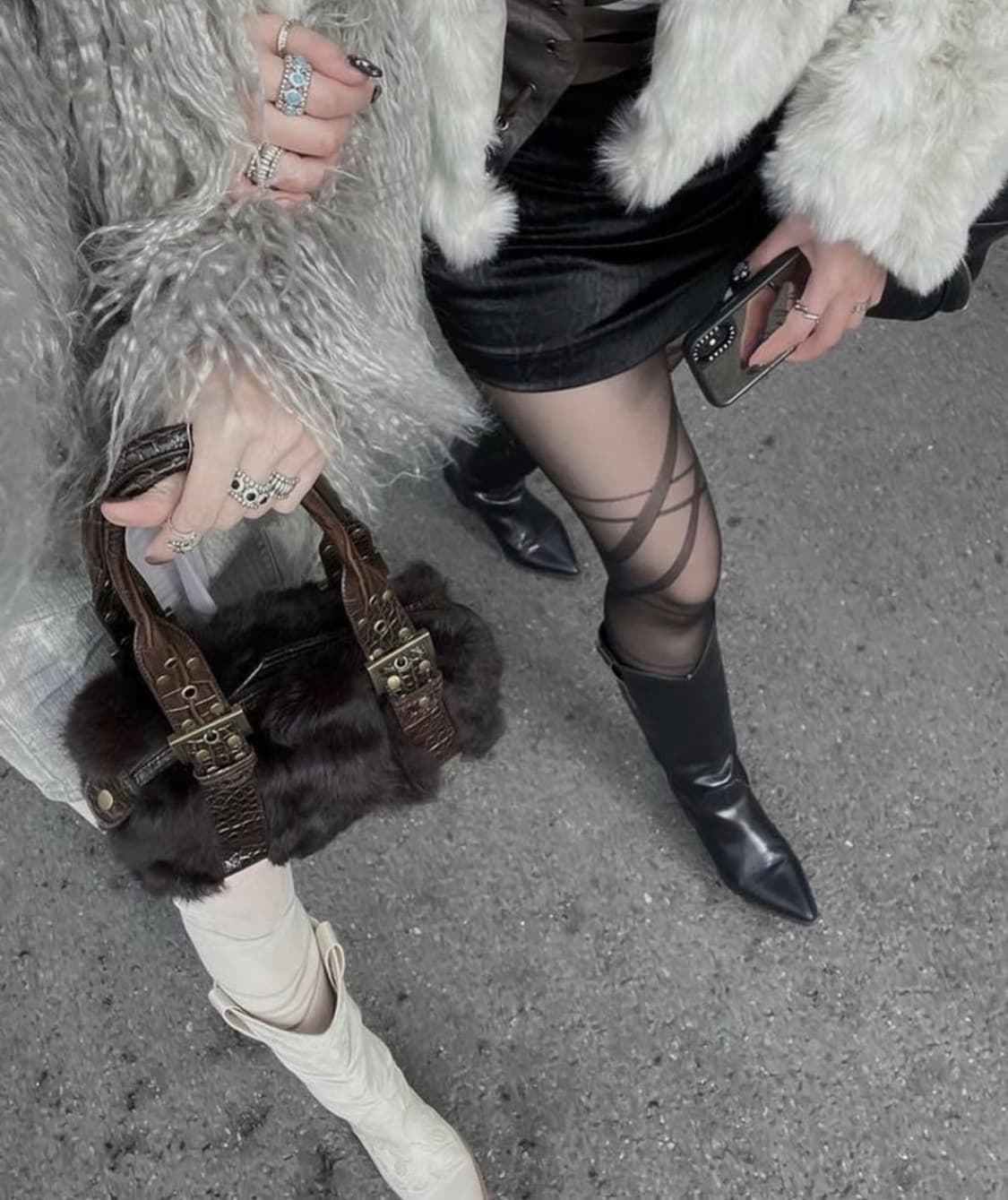 디에이디 퍼 자켓 그레이 상품이미지2