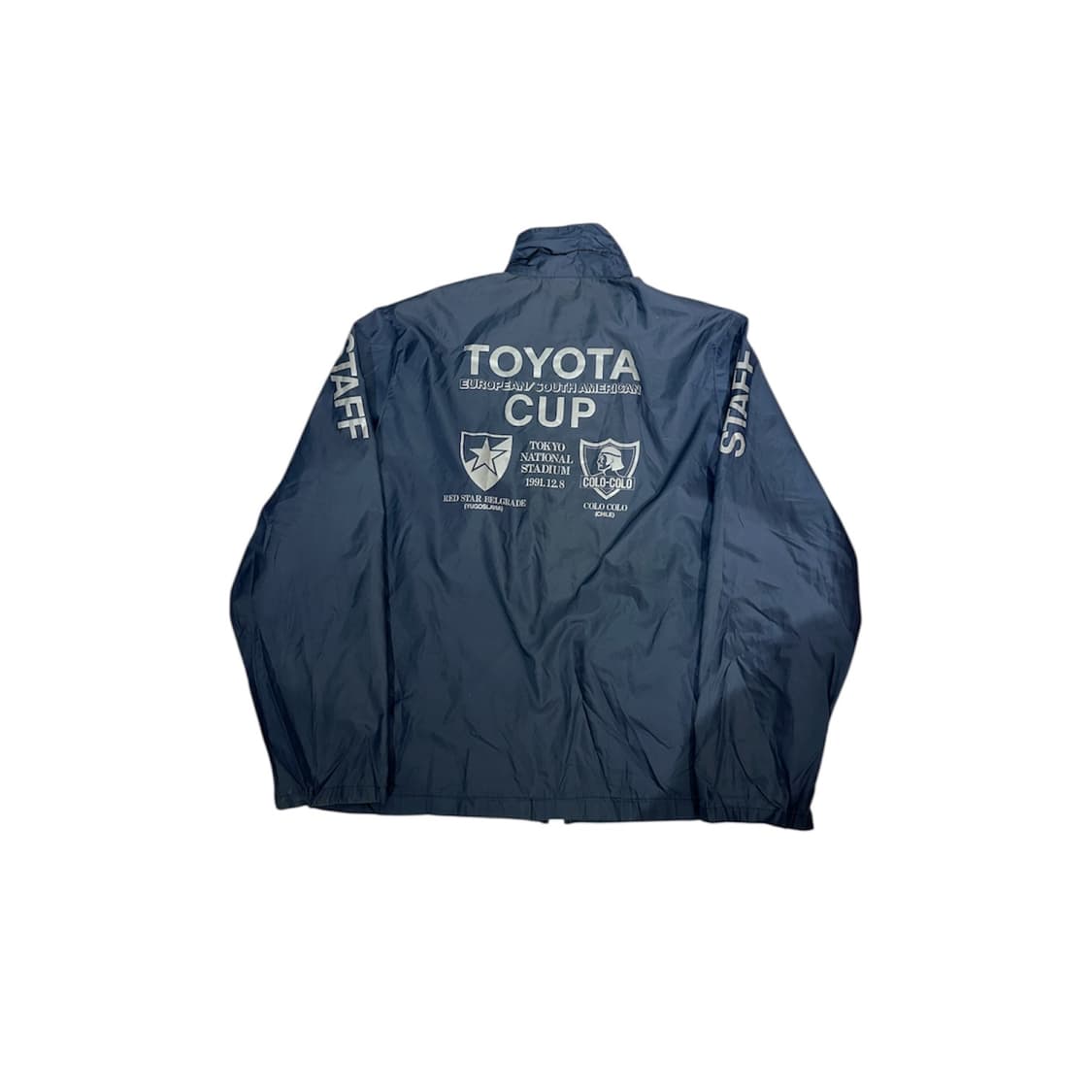 90s 아디다스 네이비 데상트 도쿄컵 올드스쿨 프린팅 바람막이 자켓 상품이미지6