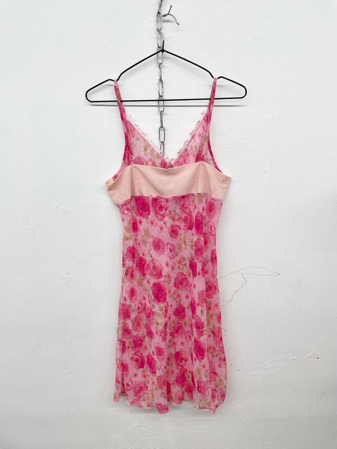 핑크 로즈 레이스 슬립 상품이미지6