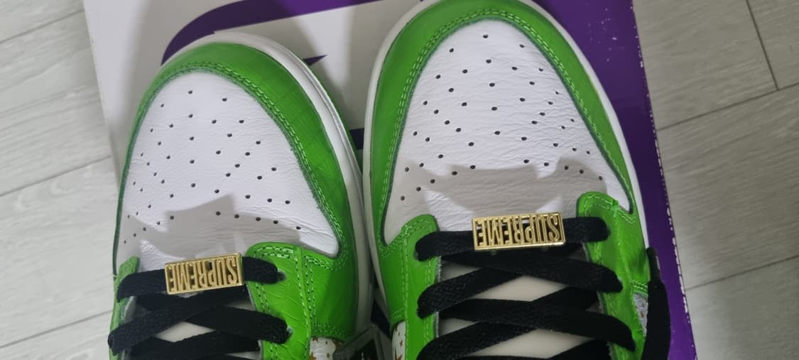 [1회착]슈프림 나이키sb 덩크 민그린 275 상품이미지5