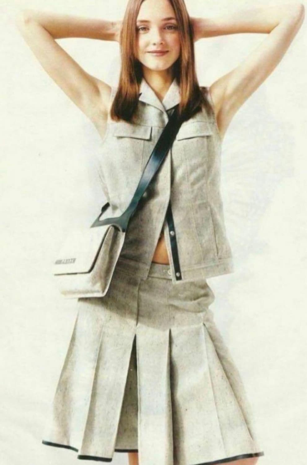 SS1999 PRADA canvas leather shoulder bag 상품이미지1