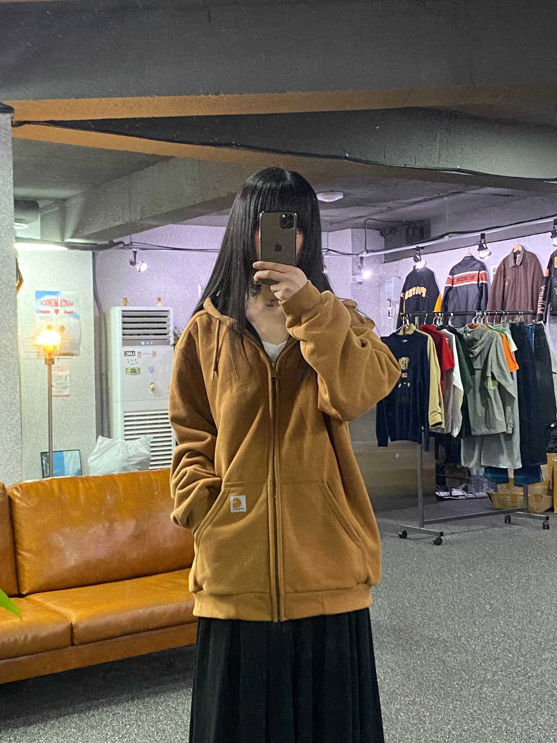 칼하트 된장 브라운 써멀 후드집업 B4998 상품이미지1