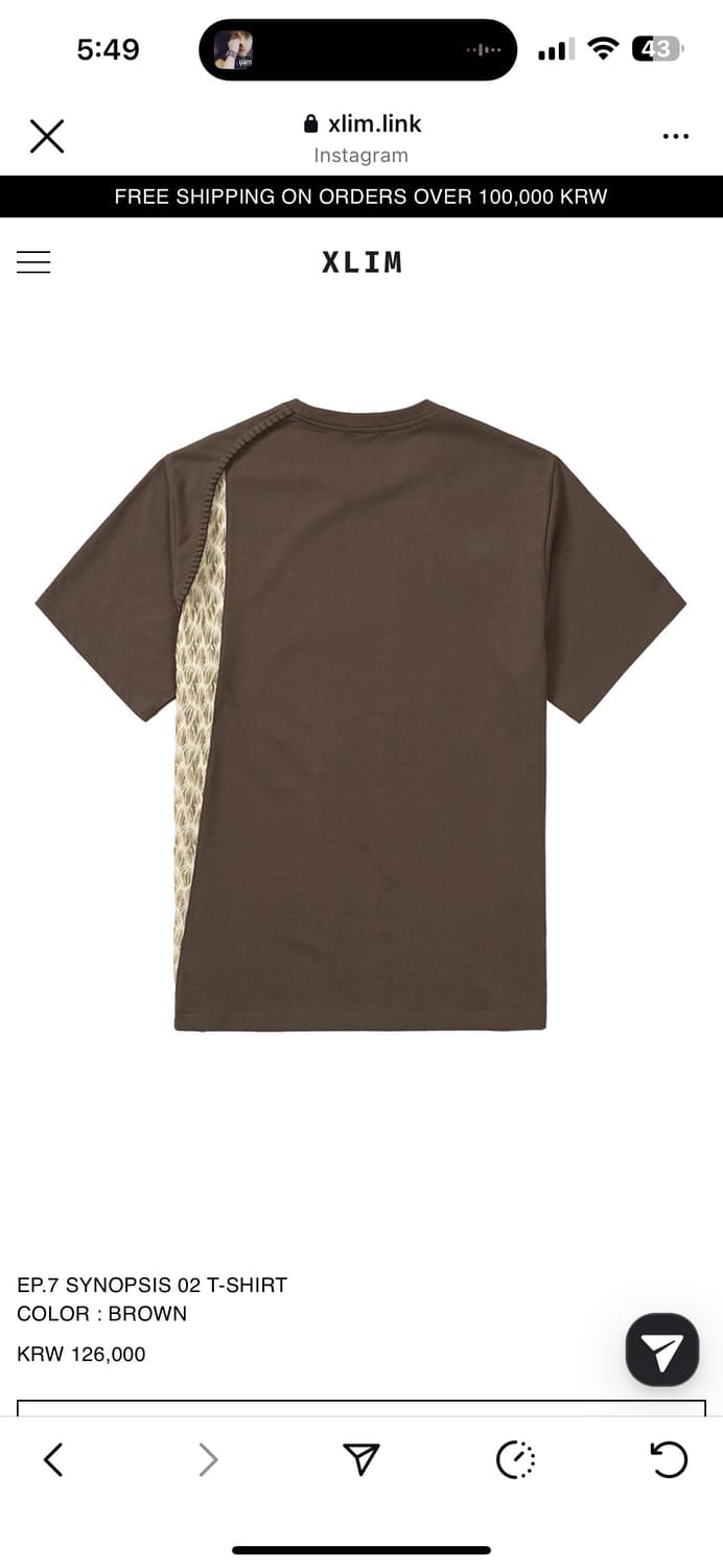 XLIM EP.7 SYNOPSIS 02 T-SHIRT XL 상품이미지1