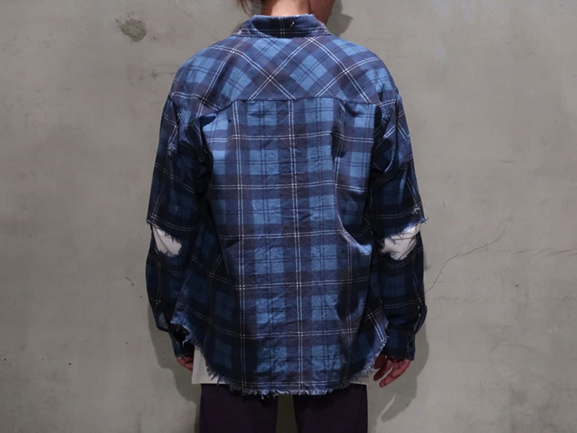 언유즈드 데미지 체크 셔츠 4사이즈 상품이미지6