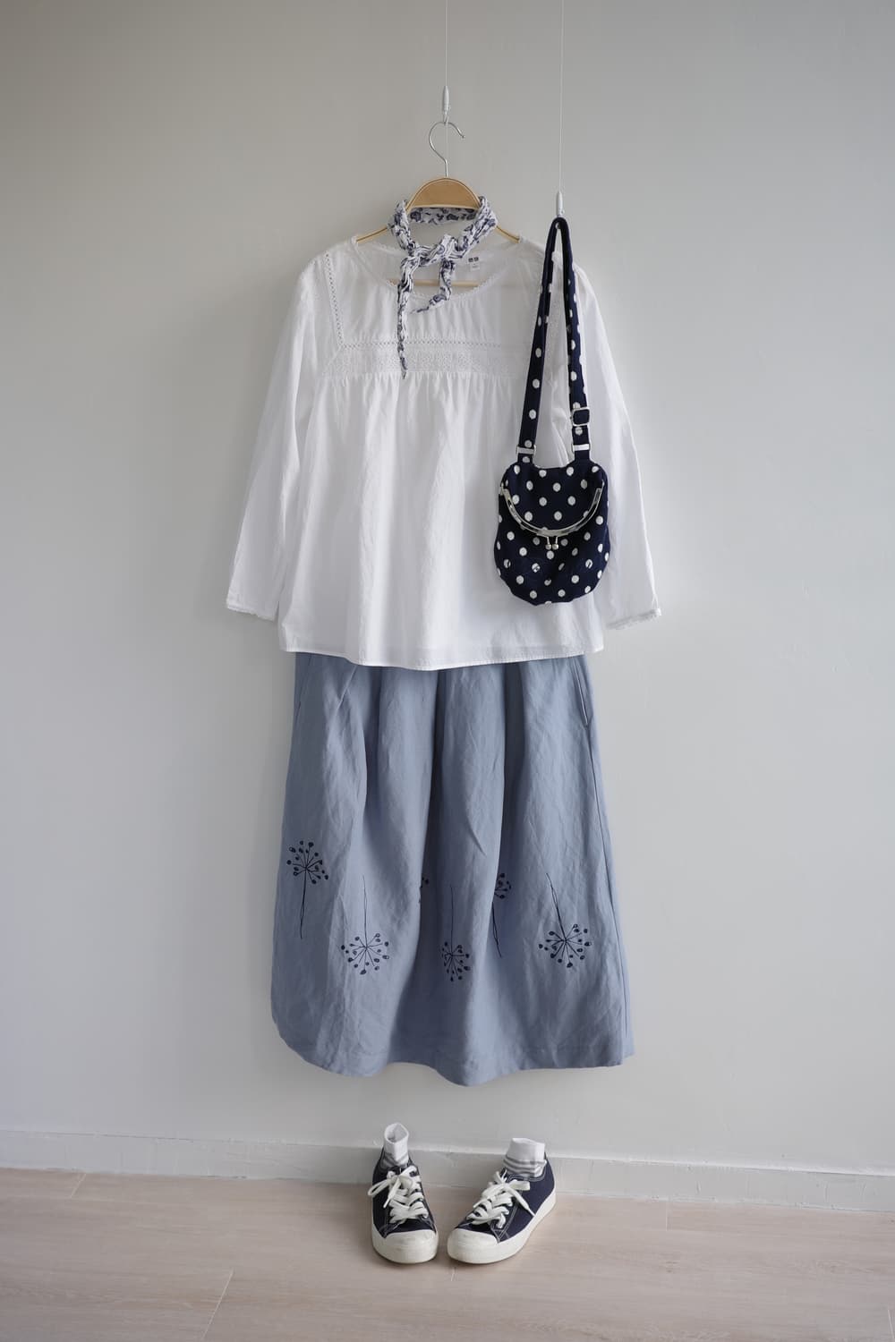 POU DOU DOU • 린넨 맞주름 스커트 상품이미지1