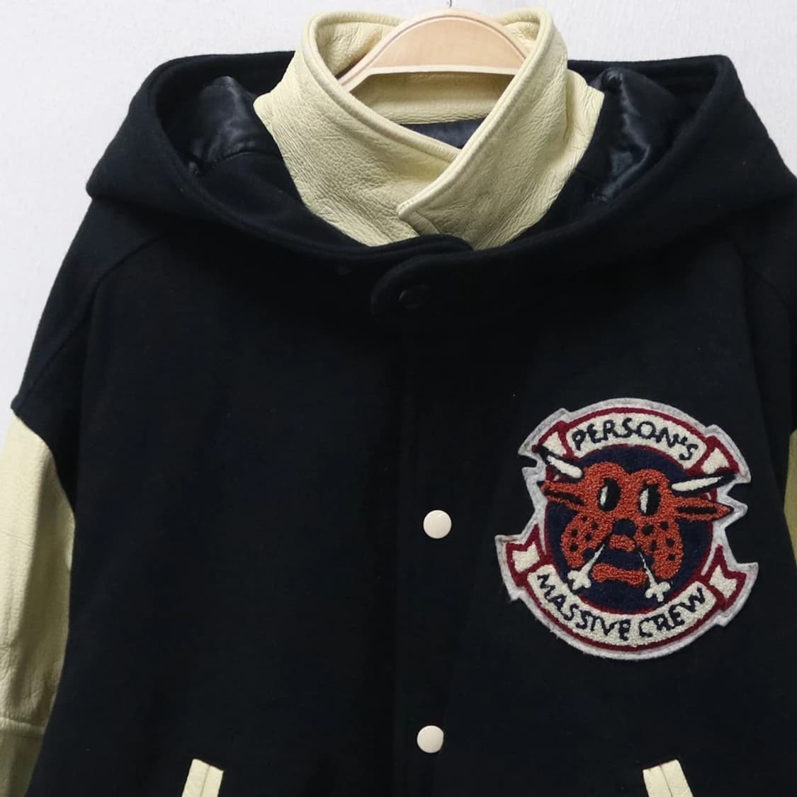 90'S  퍼슨스 울 혼방 후드 야구 점퍼 61922 상품이미지5