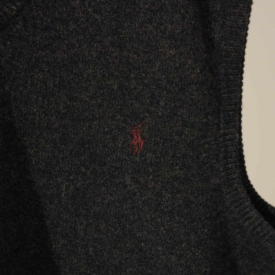 폴로 램스울 브이넥 니트 베스트 상품이미지3