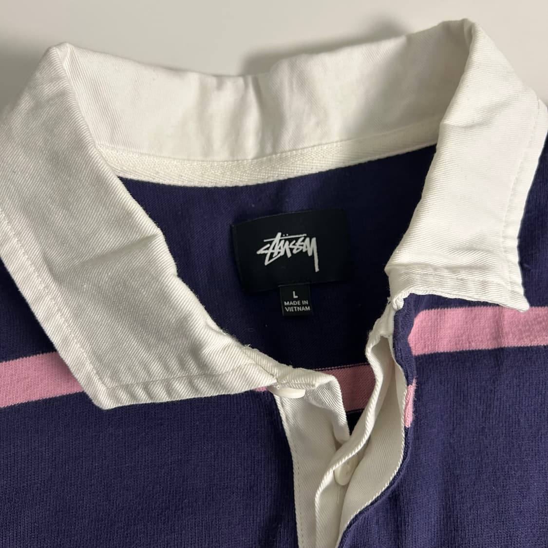 L 스투시 스트라이프 럭비 티셔츠 상품이미지3