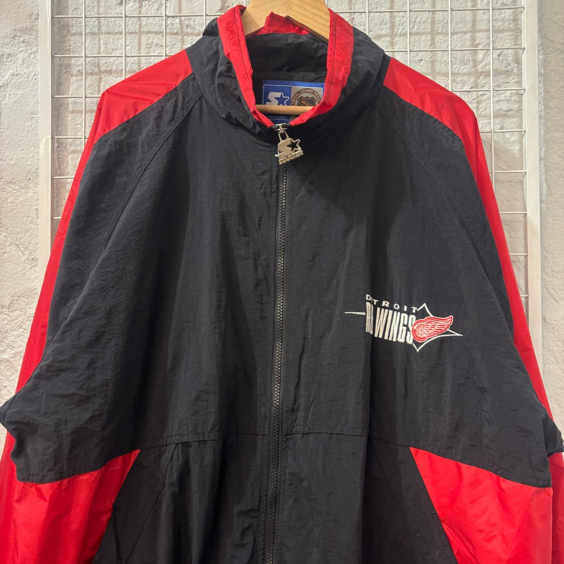 스타터 X NHL 90s 올드스쿨 디트로이트 레드윙스 바람막이 XL 상품이미지3