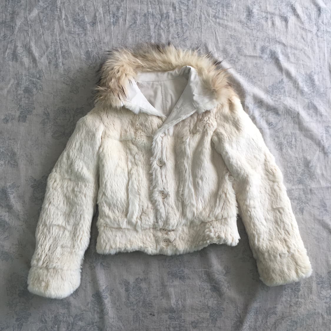 jpn vintage light grey shirring fur jk 상품이미지9