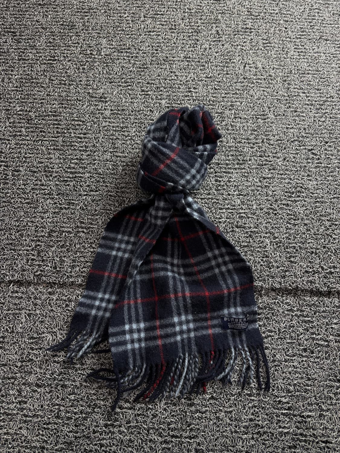 버버리 노바체크 네이비 램스울 머플러 3127 상품이미지2