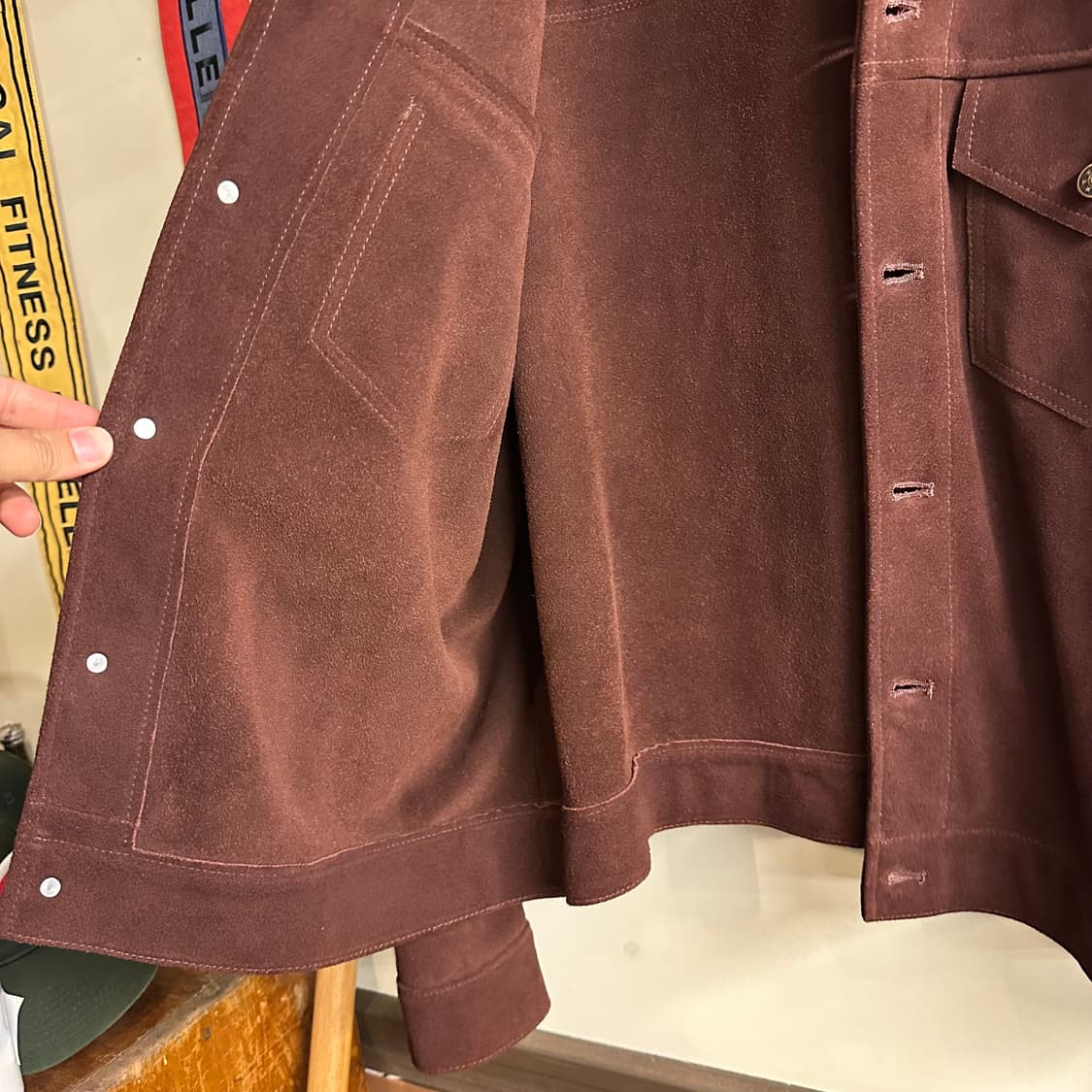 브라운 스웨이드 가죽 자켓 (105)  상품이미지4