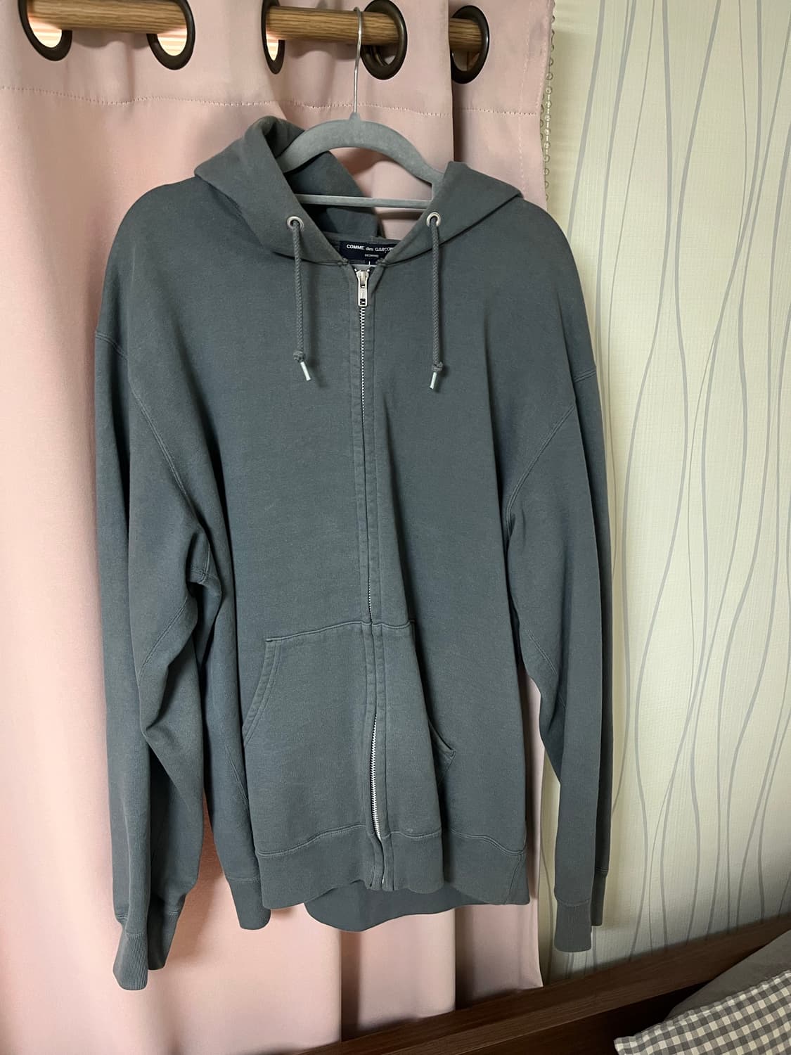 꼼데가르송 옴므 후드집업 차콜 L 상품이미지1
