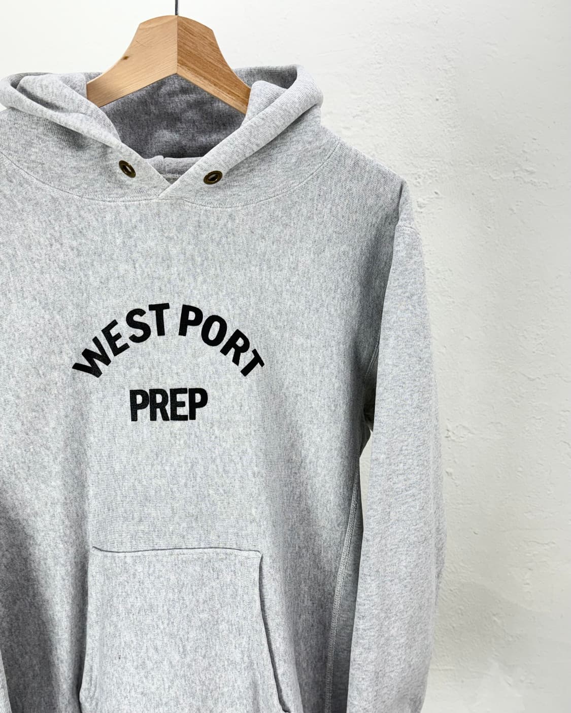 챔피온 그레이 리버스위브 웨스트 포인트 후디 스웨트 셔츠 상품이미지3