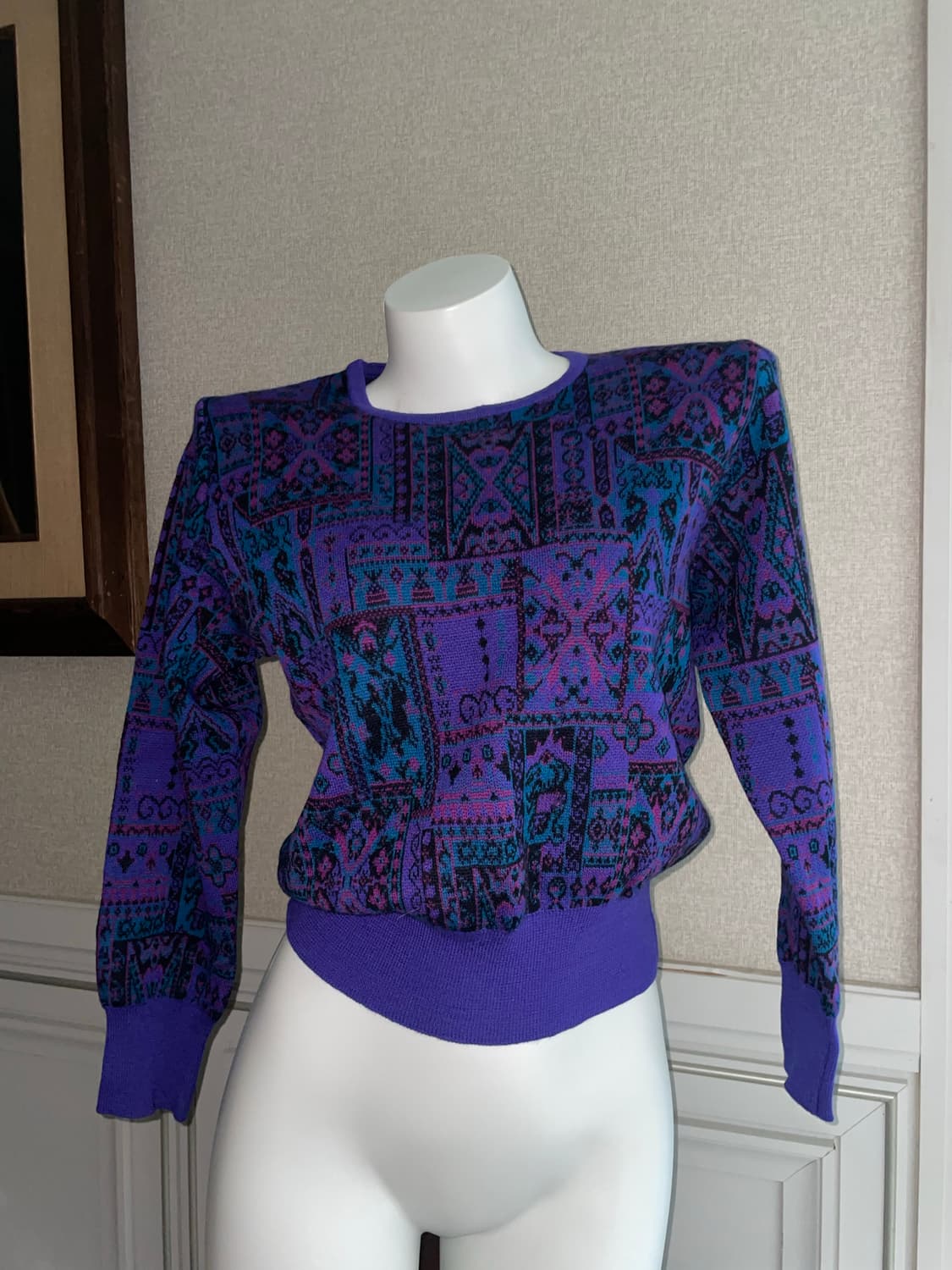 빈티지 패턴 니트 xs-s 상품이미지1