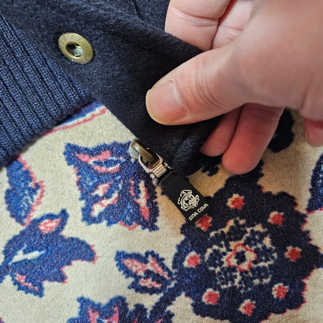 Lupo Di Mare Sina Cova in Japan 가죽 울 바시티 상품이미지7