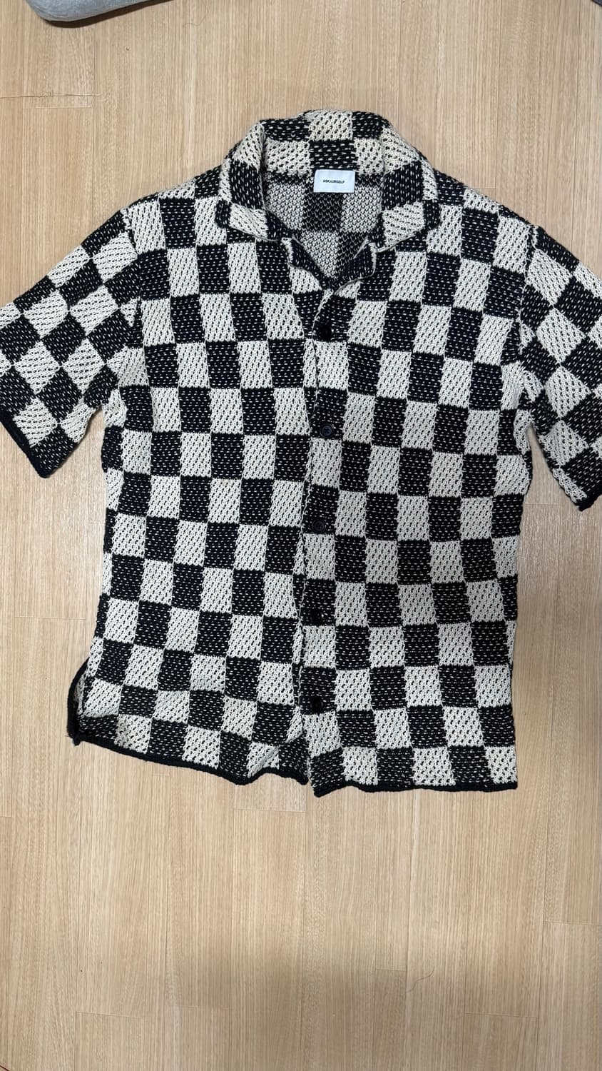 ASKYURSELF CHECKERED CROCHET SHIRT M 상품이미지2