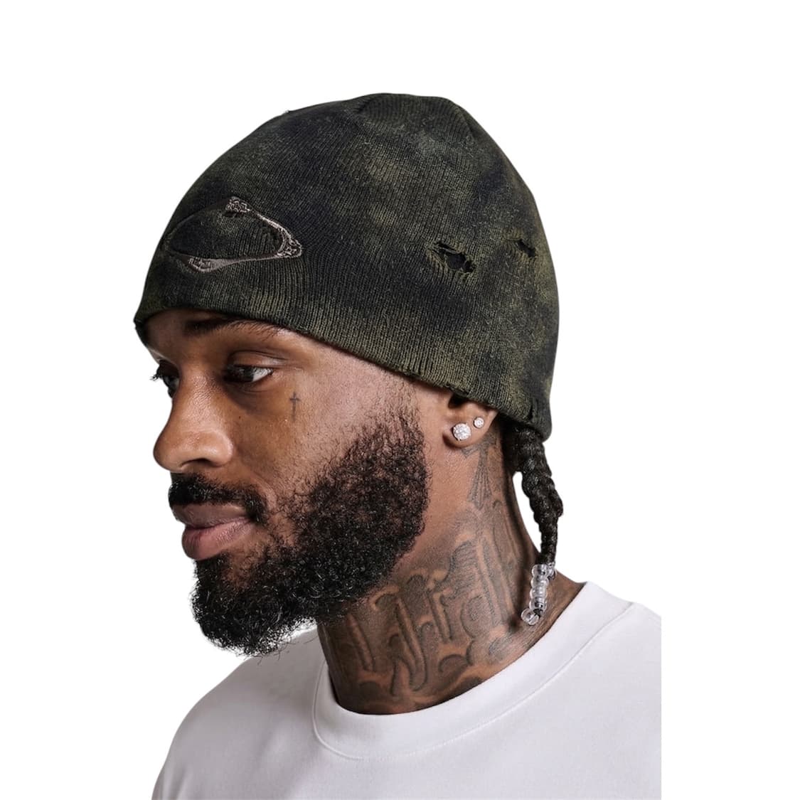 빈티지 미스치프 그릴드 디스트로이드 워싱 커스텀 비니 상품이미지1