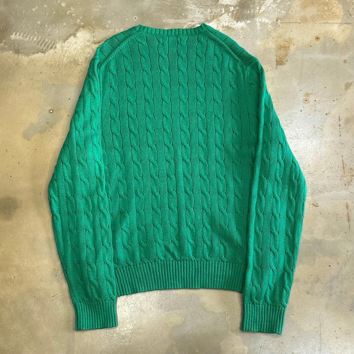 XL 폴로랄프로렌 코튼 그린 케이블 니트 상품이미지3