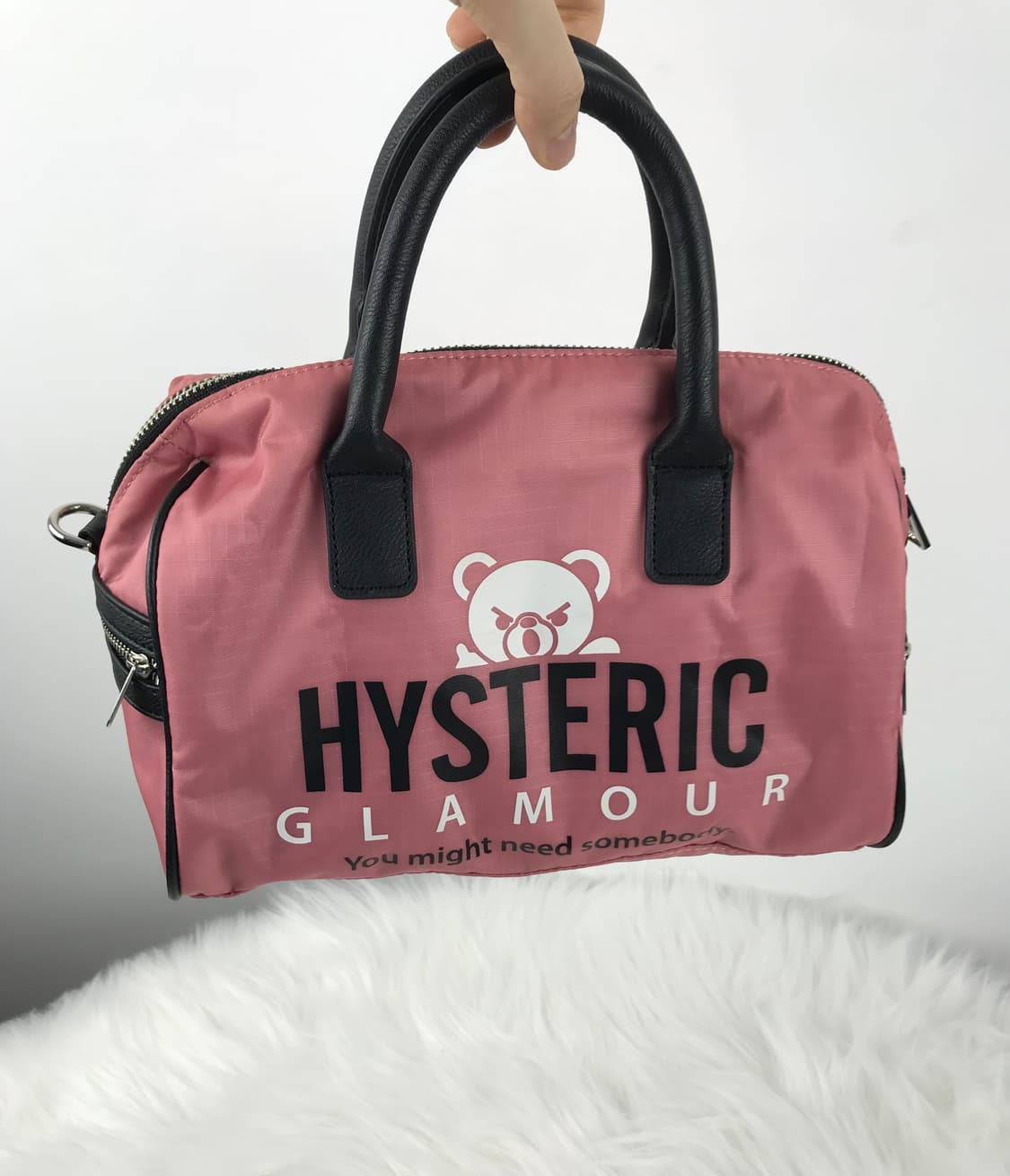 히스테릭글래머 히글 퍽베어 핑크 토트백 보스턴백 크로스백 빈티지갸루가방 상품이미지8