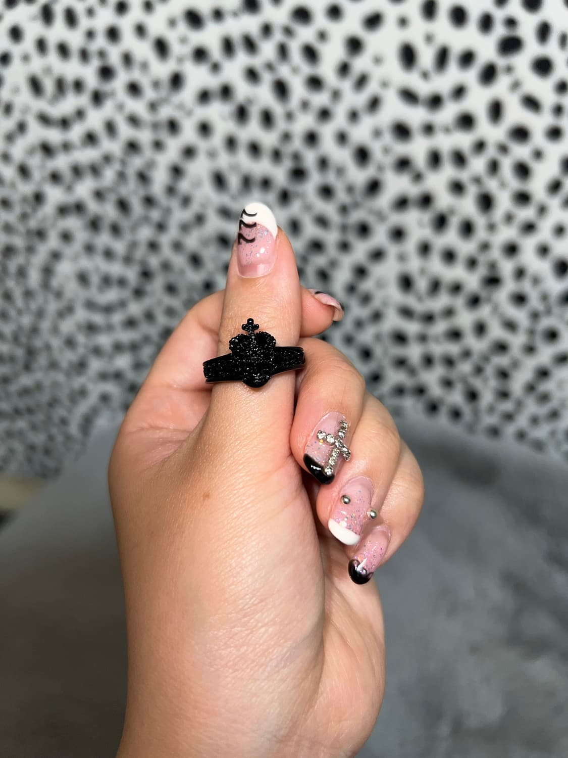 빈티지 블랙 해골 갸루 펑크 긱시크 반지  상품이미지1