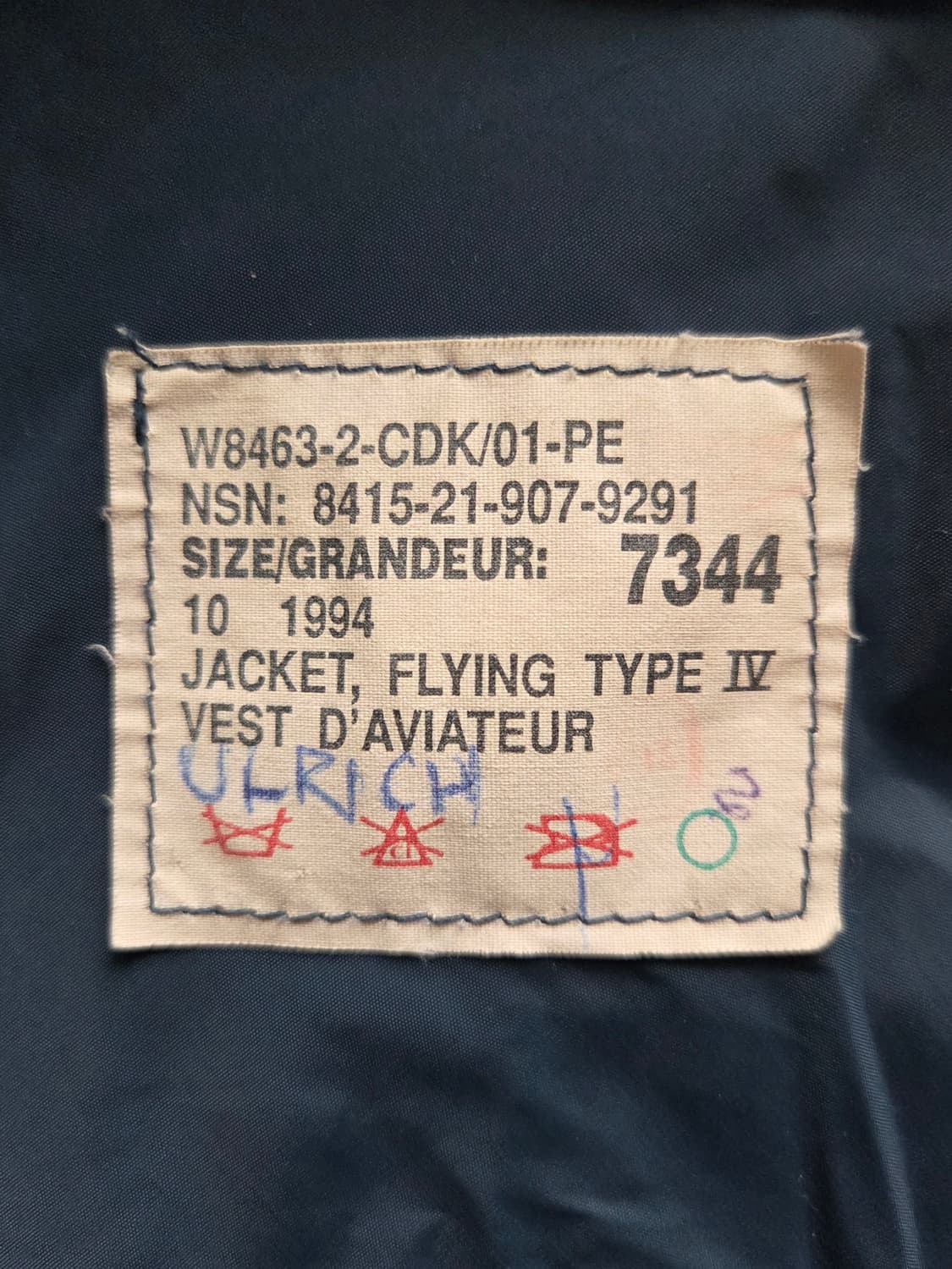 1994 캐나다 RCAF 플라이트 자켓 TYPE 4 상품이미지4