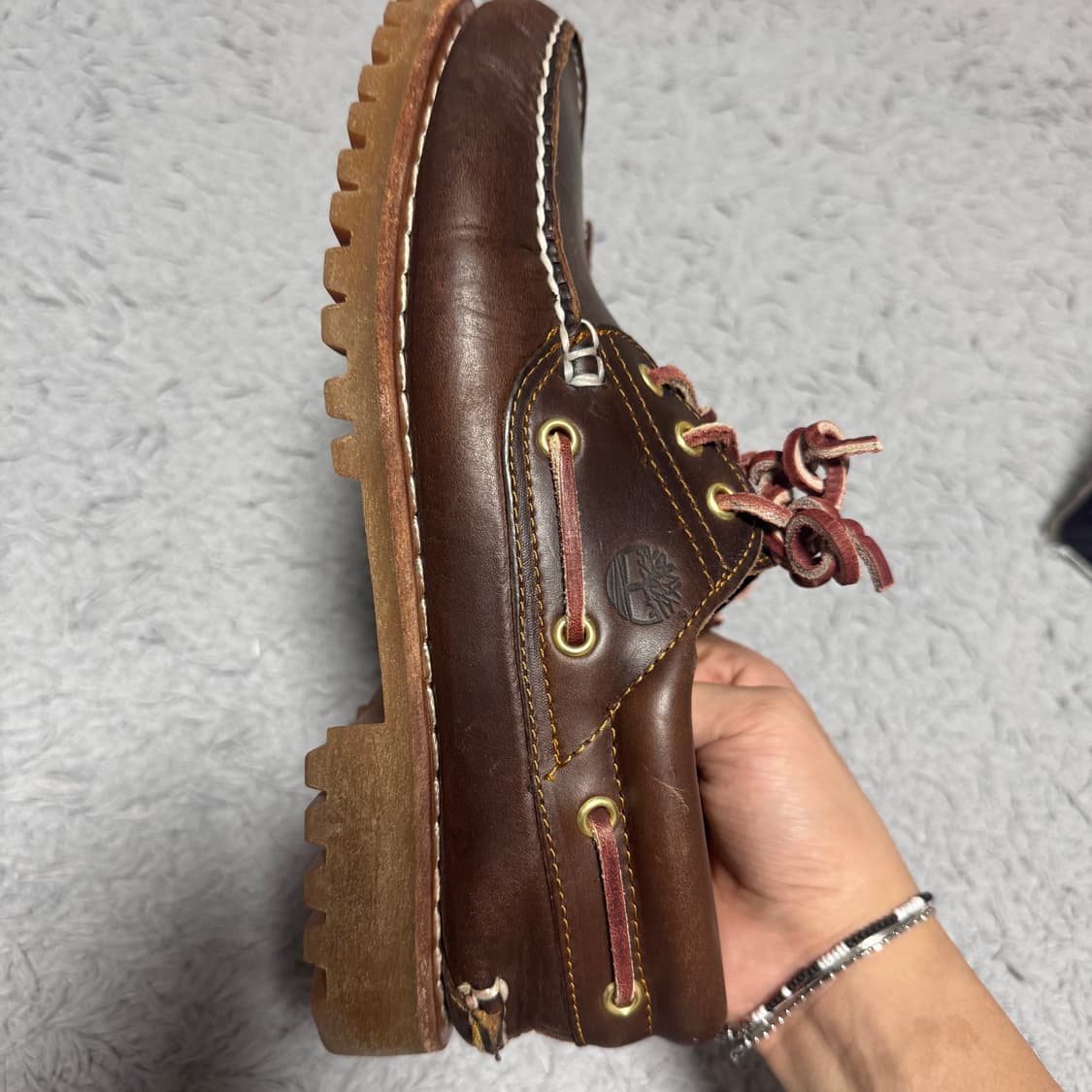 팀버랜드 보트슈즈 3아이 브라운 상품이미지4