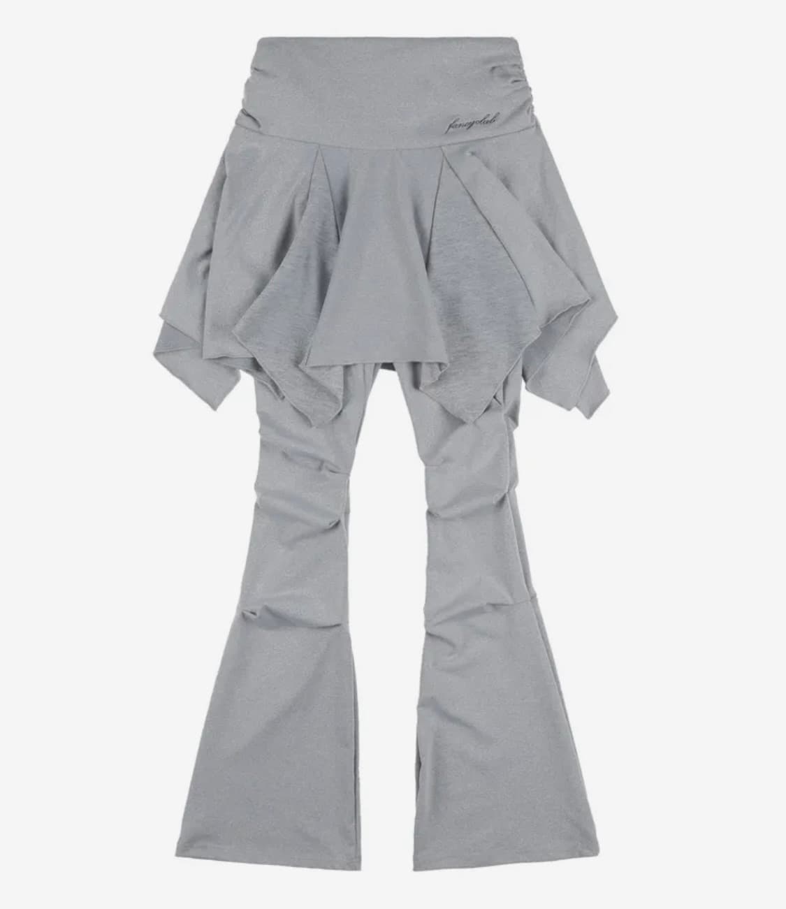팬시클럽 언발란스 스커트 레이어드 핀턱 팬츠 (GRAY) 상품이미지4
