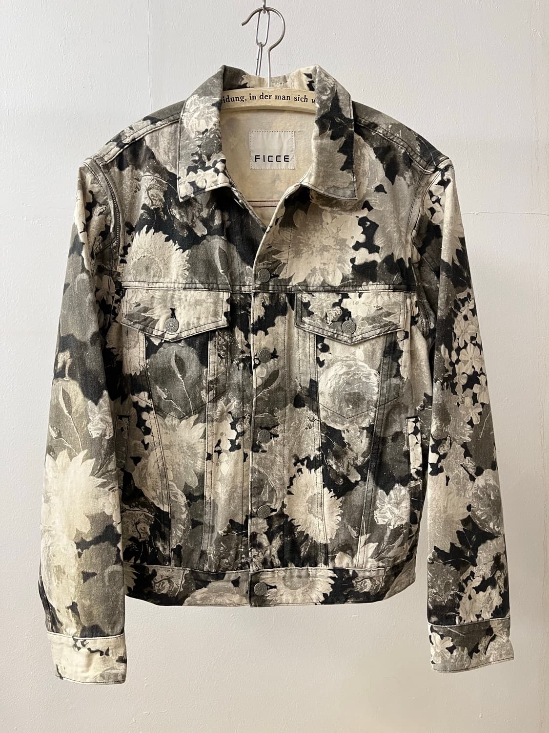 90s FICCE 빈티지 코튼 플라워 패턴 3세대 트러커 자켓 상품이미지2