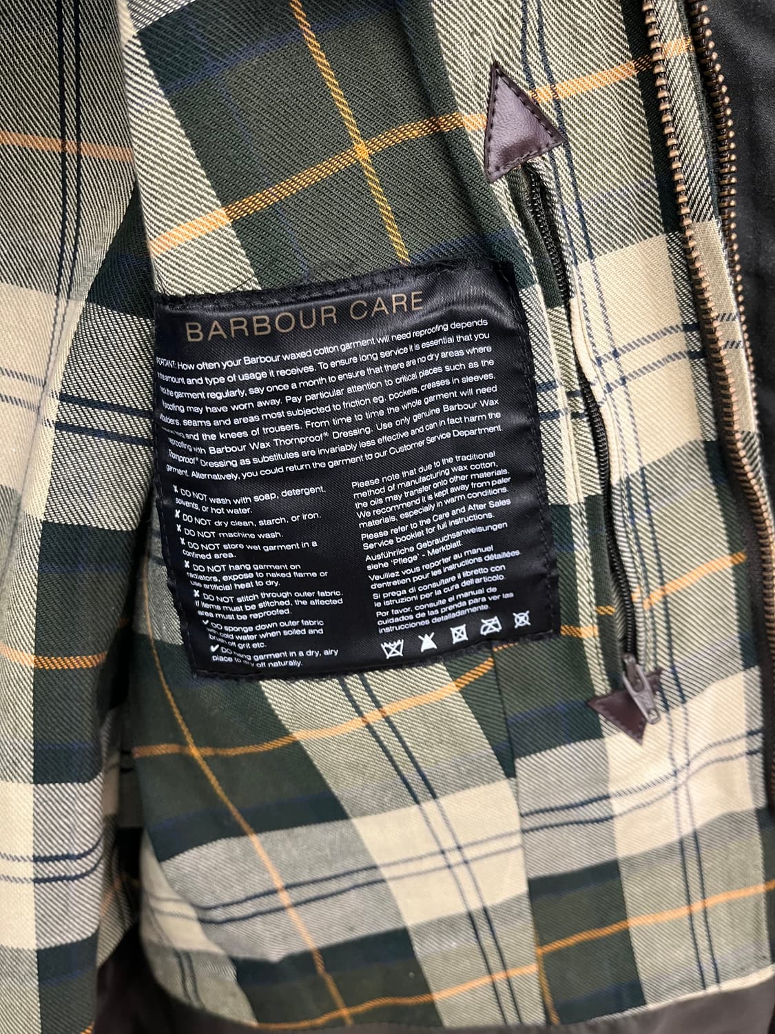 바버 비드넬 왁스 자켓 uk10 상품이미지8