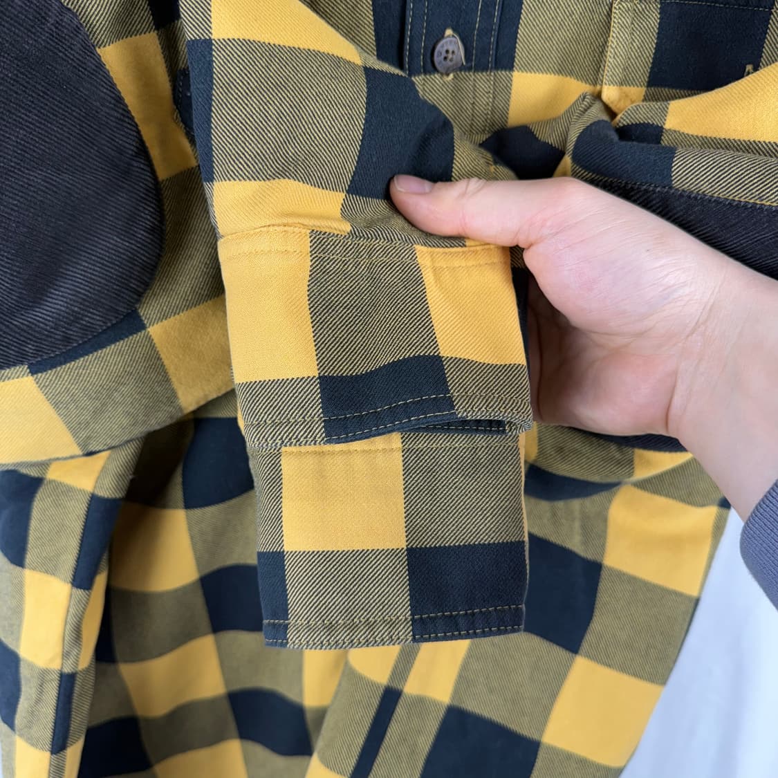 (무료배송)M) 티니위니 엘보우패치 누빔 패딩 체크 워크셔츠 상품이미지4