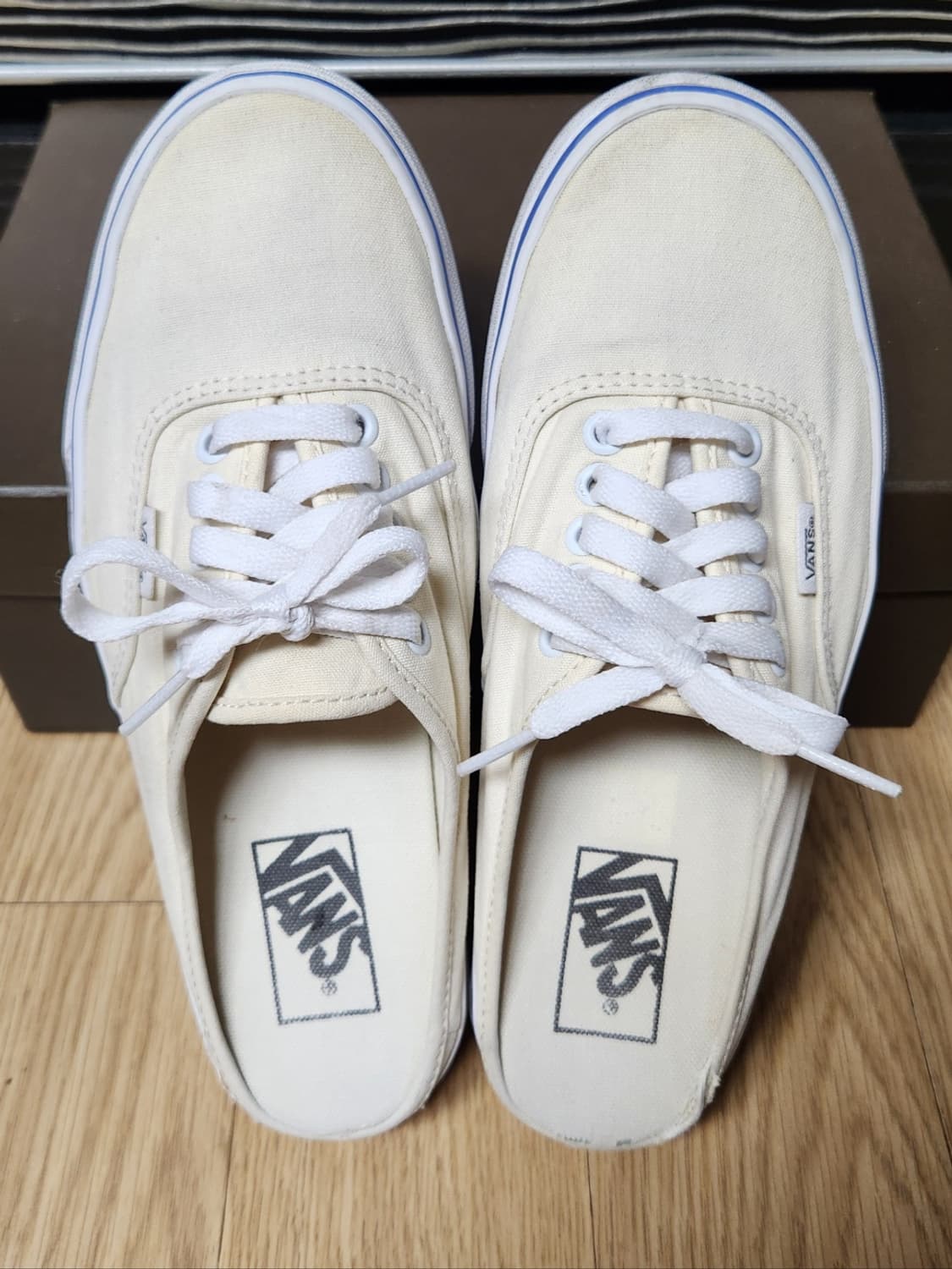 VANS 반스 슬립온 어센틱 뮬 아이보리 스니커즈, 운동화240~245 상품이미지5