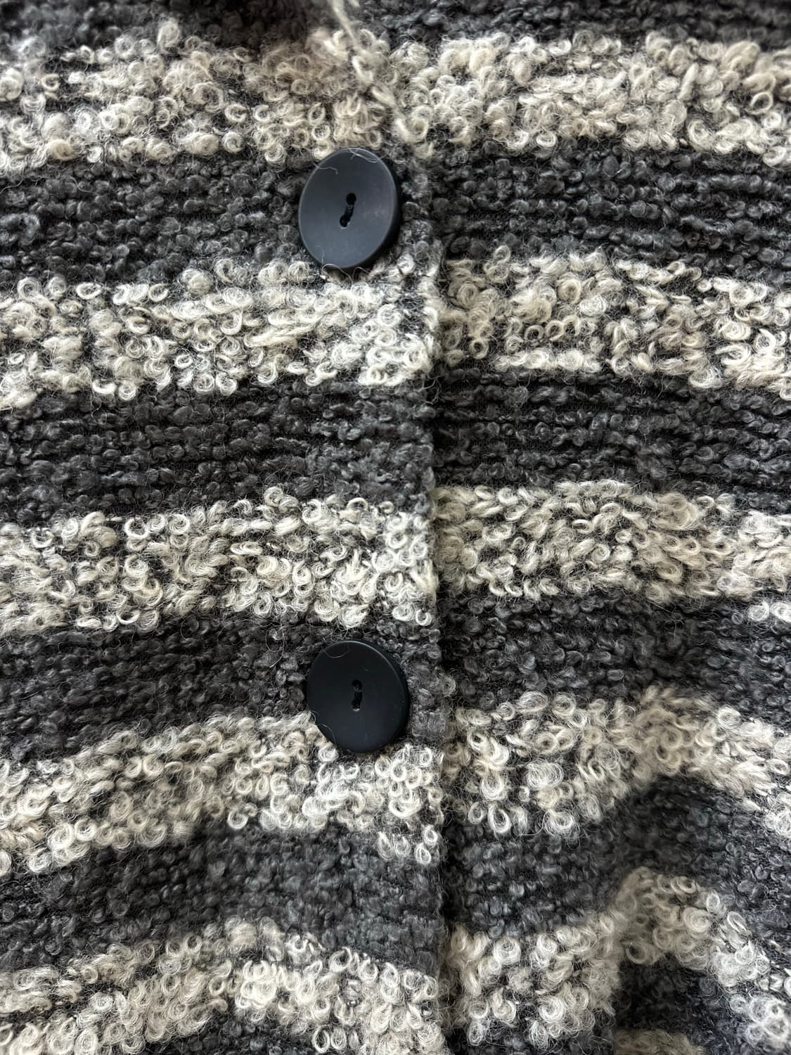 일본빈티지 스트라이프 부클 울 혼방 코트 자켓 상품이미지2