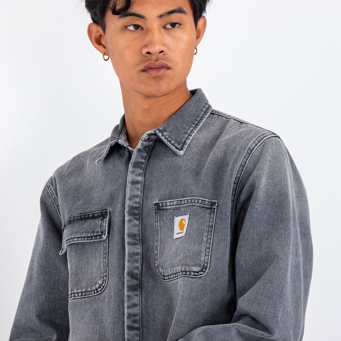 칼하트 스냅 셔츠자켓 그레이 XL 상품이미지4