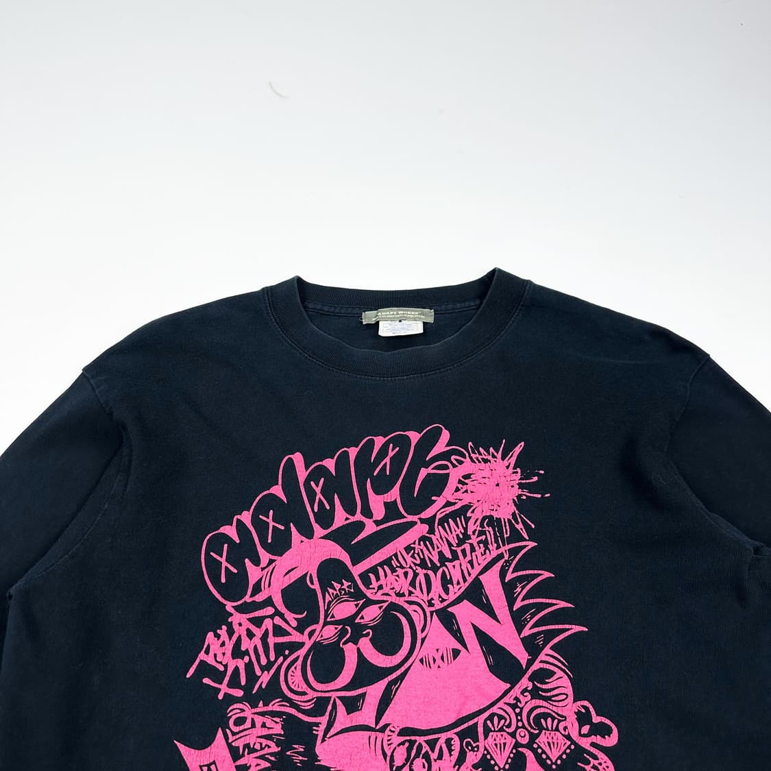 VTG 빈티지 블랙 프린팅 긴팔티셔츠 (M) 상품이미지1