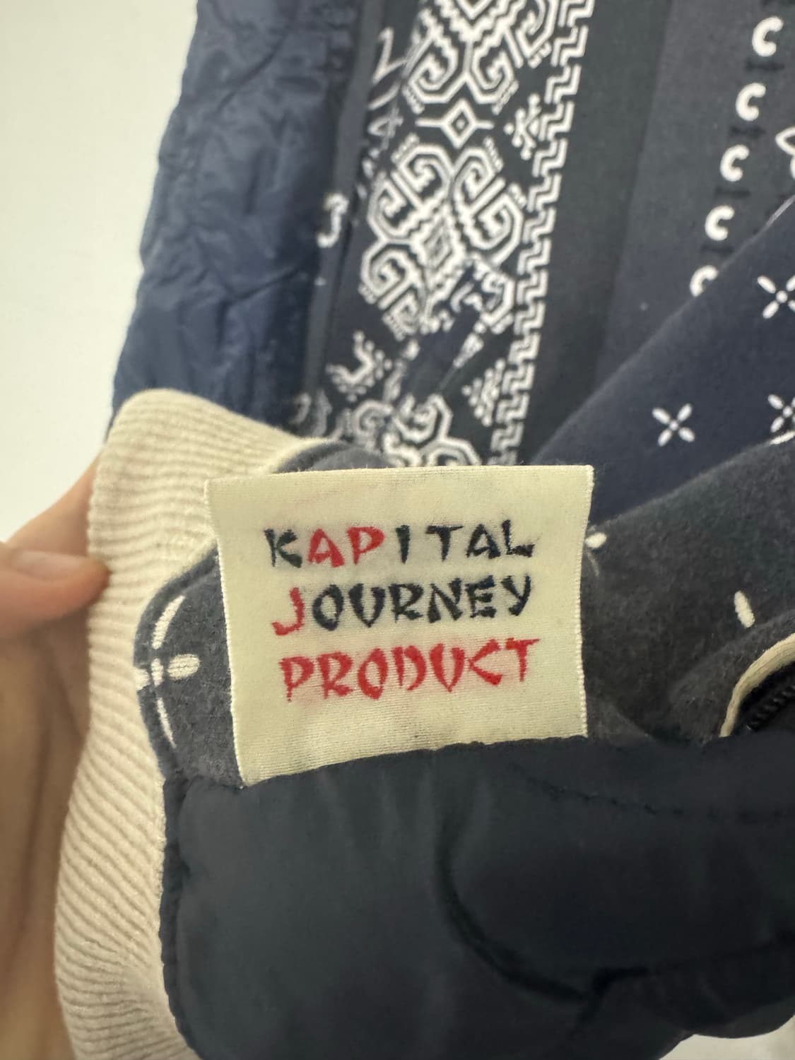 캐피탈 플리스 반다나 비부악 후드 블루종 블랙 상품이미지4