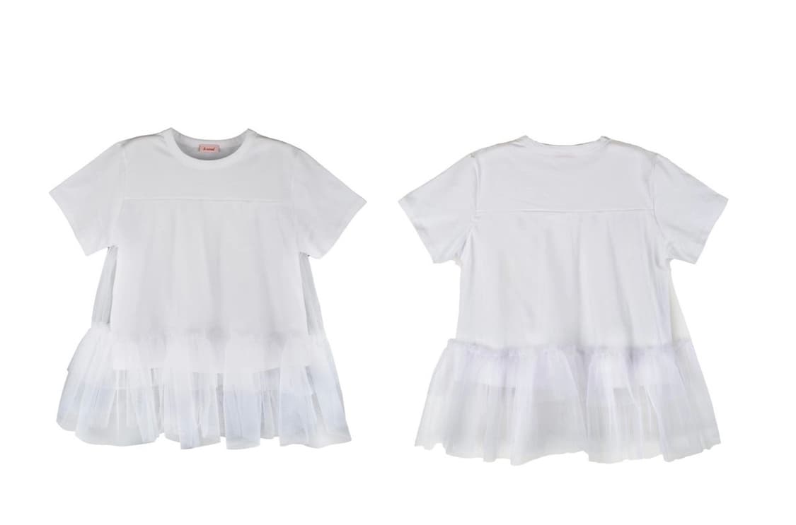 loaxual MESH LAYERD FRILL T-SHIRTS 상품이미지1